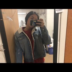Sherpa jean jacket